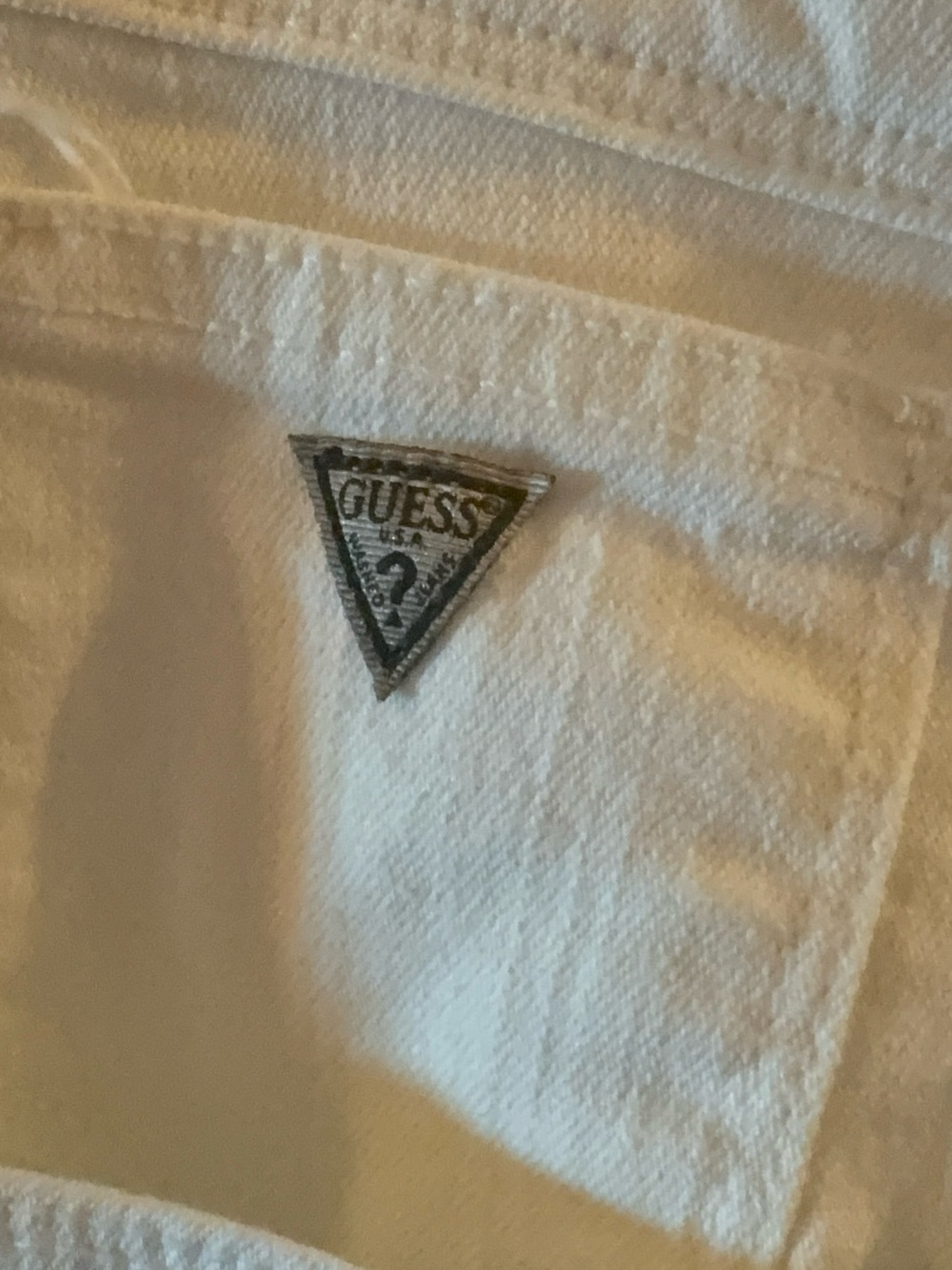 GUESS Men’s White Skinny Fit Denim Jeans Slim Tapered Leg, Sz 32, like new. - Picture 3 of 12